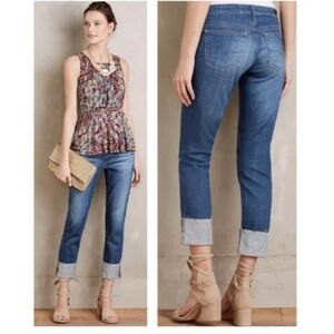 AG The Stevie Cuff Slim Straight Cuffed Jeans Sz 25